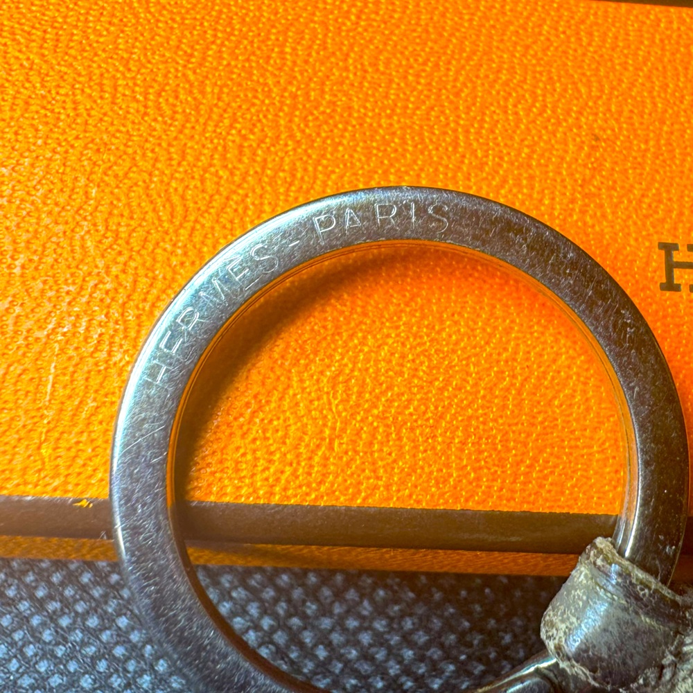 Hermes Duo Bag Charm Carmen Uno Dos Rare Combo Ring Tassel Accent Tan & PINK - Picture 4 of 9